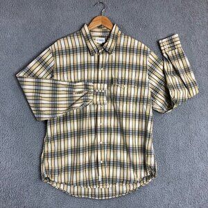 Buckle BKE 67 Brushpopper Yellow‎ Plaid Long Sleeve Pearl Snap Western Shirt XL